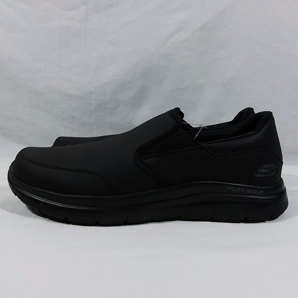 Skechers Men\'s Work Footwear Slip Resistant Slip On Shoes-Black-Various … main image 5